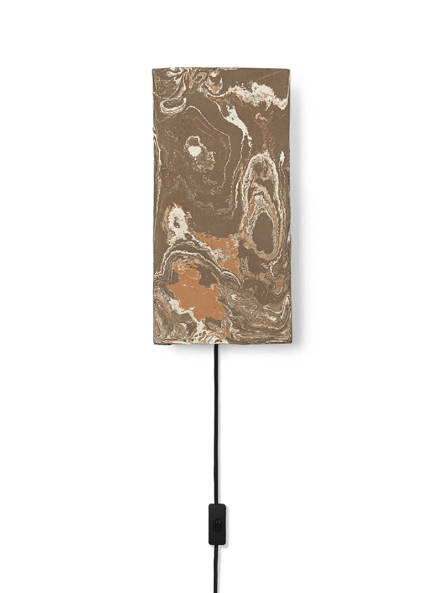 Argilla vegglampe - brun marmor-Vegglamper-Ferm Living-Brun-Feg__1104266484-Lightup.no