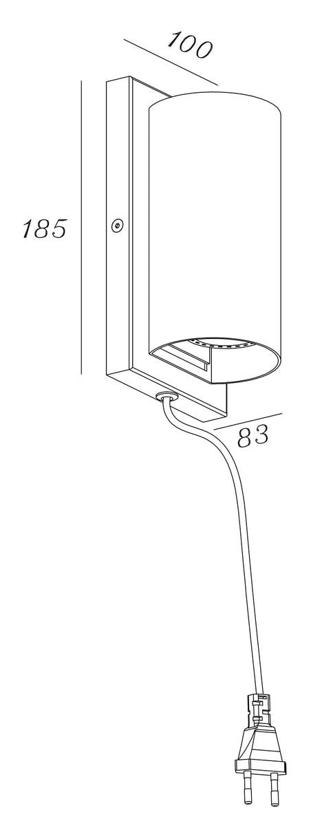 Argo K2 vegglampe opp/ned lys-Vegglamper-NorDesign-Svart-60110205-Lightup.no