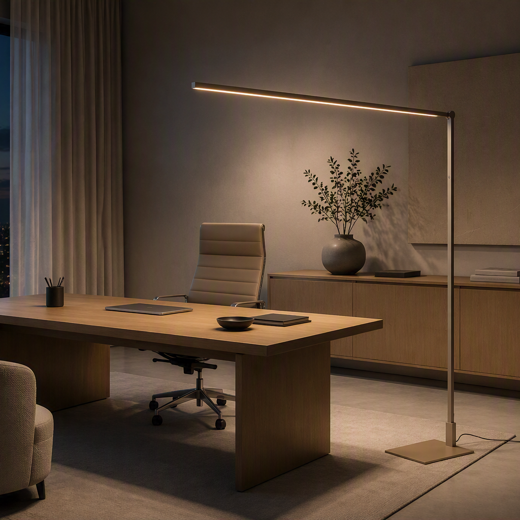 Ariel gulvlampe 36W 3000 Kelvin - 3-step dim-Gulvlamper-NorDesign-Cappuccino-371623025-Lightup.no