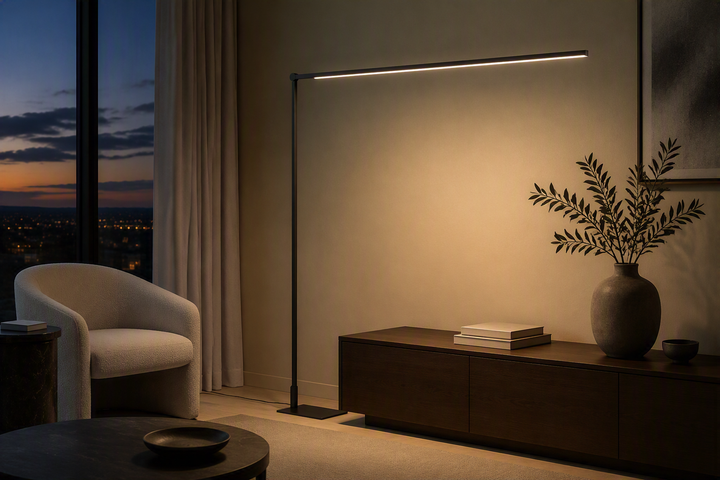Ariel gulvlampe 36W 3000 Kelvin - 3-step dim-Gulvlamper-NorDesign-Cappuccino-371623025-Lightup.no