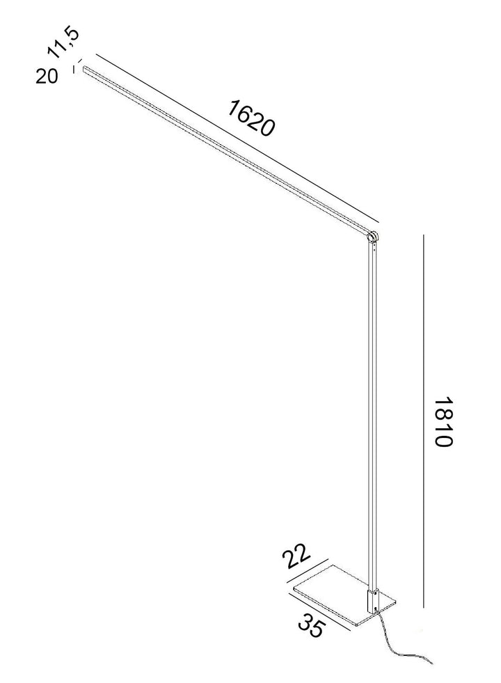 Ariel gulvlampe 36W 3000 Kelvin - 3-step dim-Gulvlamper-NorDesign-Cappuccino-371623025-Lightup.no