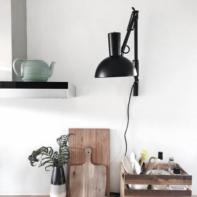Arki bord/vegglampe inkl. bordsokkel, veggfeste og klemfeste - Svart-Vegglamper-DFTP-75145003-Lightup.no