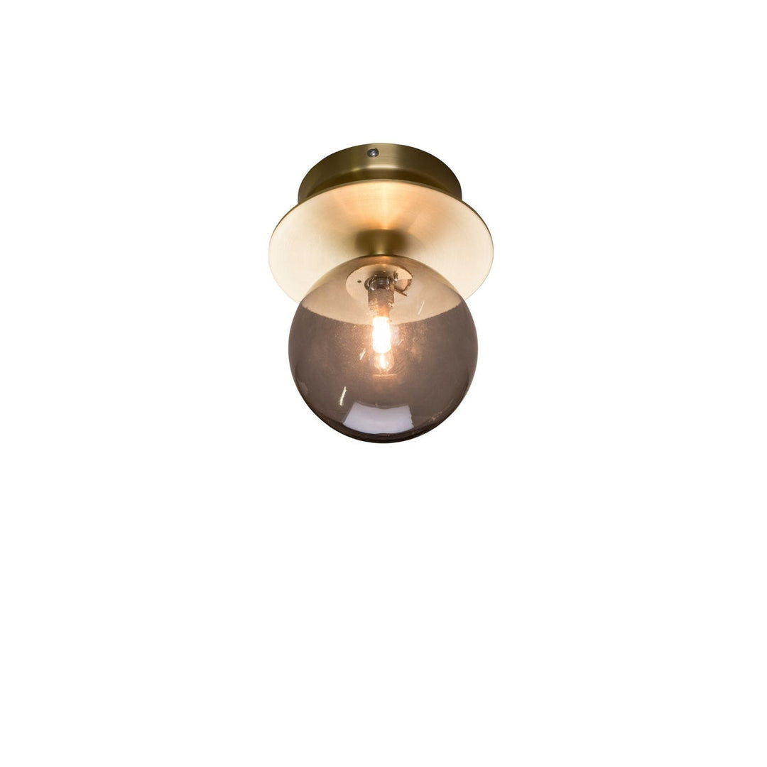 Art deco tak/vegglampe IP44-Taklamper-Globen Lighting-Messing/Røykfarget-694156-Lightup.no