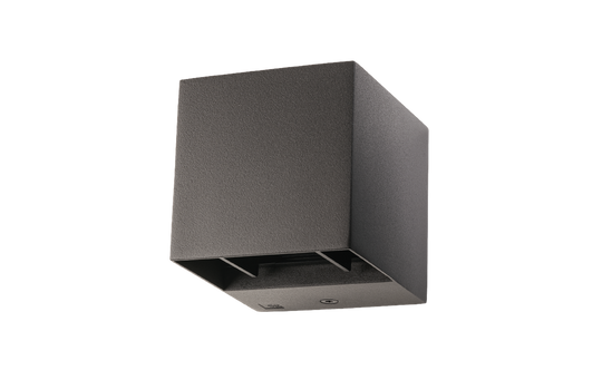Artes Mini 8W vegglampe opp/ned lys IP44 2700 Kelvin - Dimbar-Utebelysning vegg opp og ned-Sg Armaturen As-Grafitt-3183103-Lightup.no
