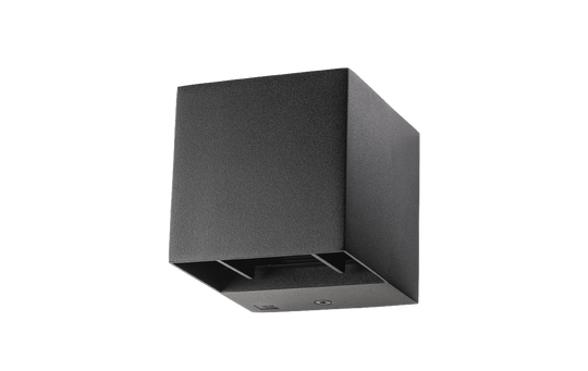 Artes Mini 8W vegglampe opp/ned lys IP44 3000 Kelvin - Dimbar-Utebelysning vegg opp og ned-Sg Armaturen As-Svart-3183107-Lightup.no