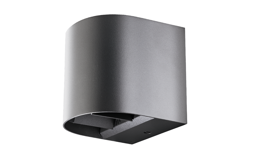 Artes round vegglampe opp/ned utendørs IP65 8W 3000K Dimbar-Utebelysning vegg opp og ned-Sg Armaturen As-Svart-3185152-Lightup.no