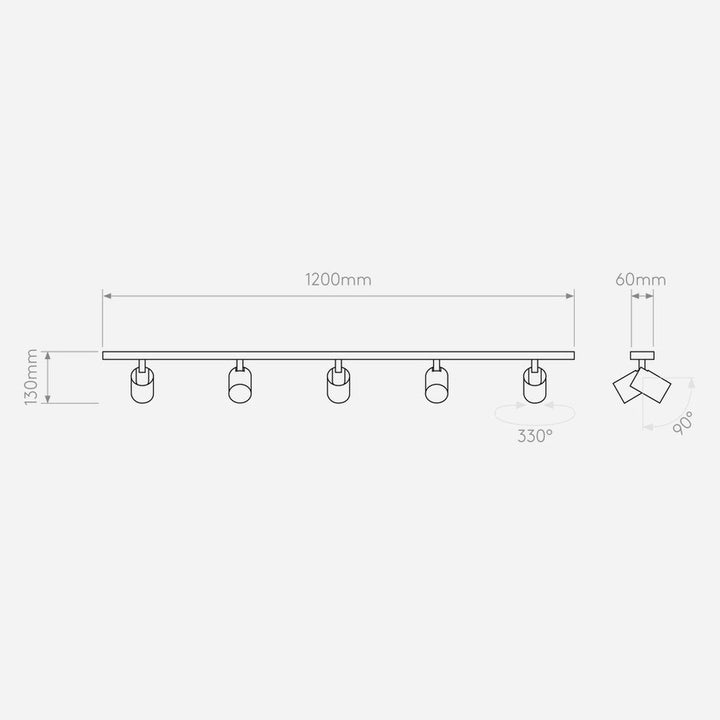 Ascoli Five Bar-Taklamper-Astro Lighting-Bronse-Asg__1286060-Lightup.no