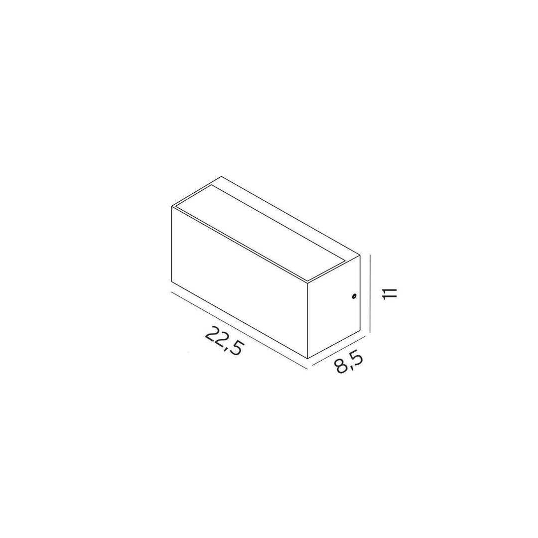 Asker 1510 8W LED-Utebelysning vegg opp og ned-Norlys-Grafitt-3185575-Lightup.no