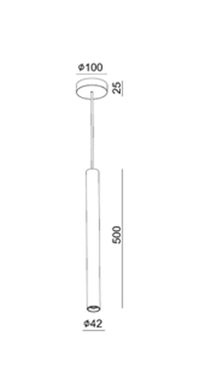 Asta takpendel 4 cm 8,3W 2700 Kelvin - Dimbar-Takpendler-Antidark-Svart-2-322-40-2-Lightup.no