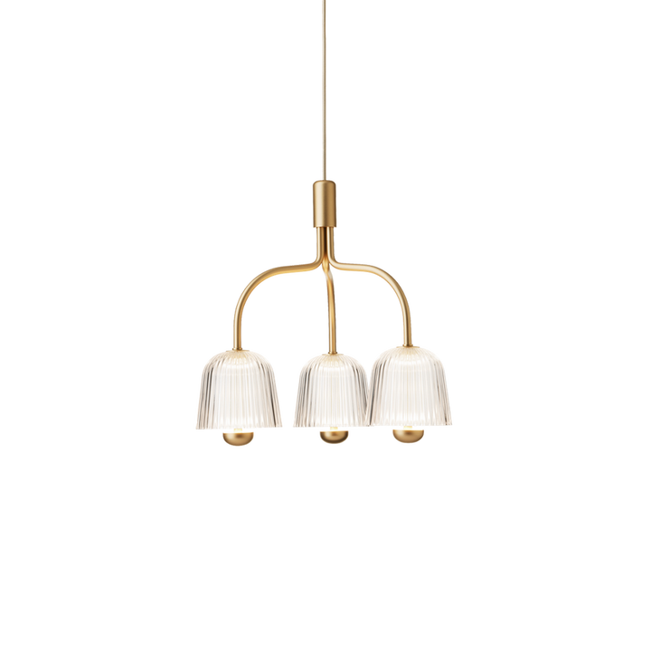 Asteea 3 takpendel 8W 2700 Kelvin - Dimbar-Takpendler-Nuura-Messing / Klar-Nua__2171001-Lightup.no