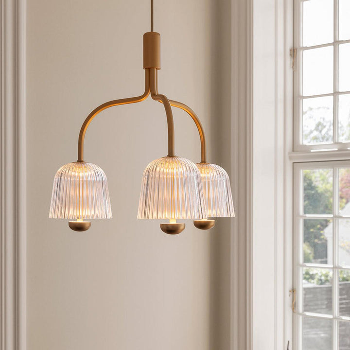 Asteea 3 takpendel 8W 2700 Kelvin - Dimbar-Takpendler-Nuura-Messing / Klar-Nua__2171001-Lightup.no