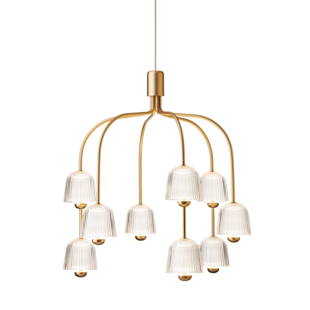 Asteea 9 takpendel 33W 2700 Kelvin - Dimbar-Takpendler-Nuura-Messing / Klar-Nua__2171101-Lightup.no
