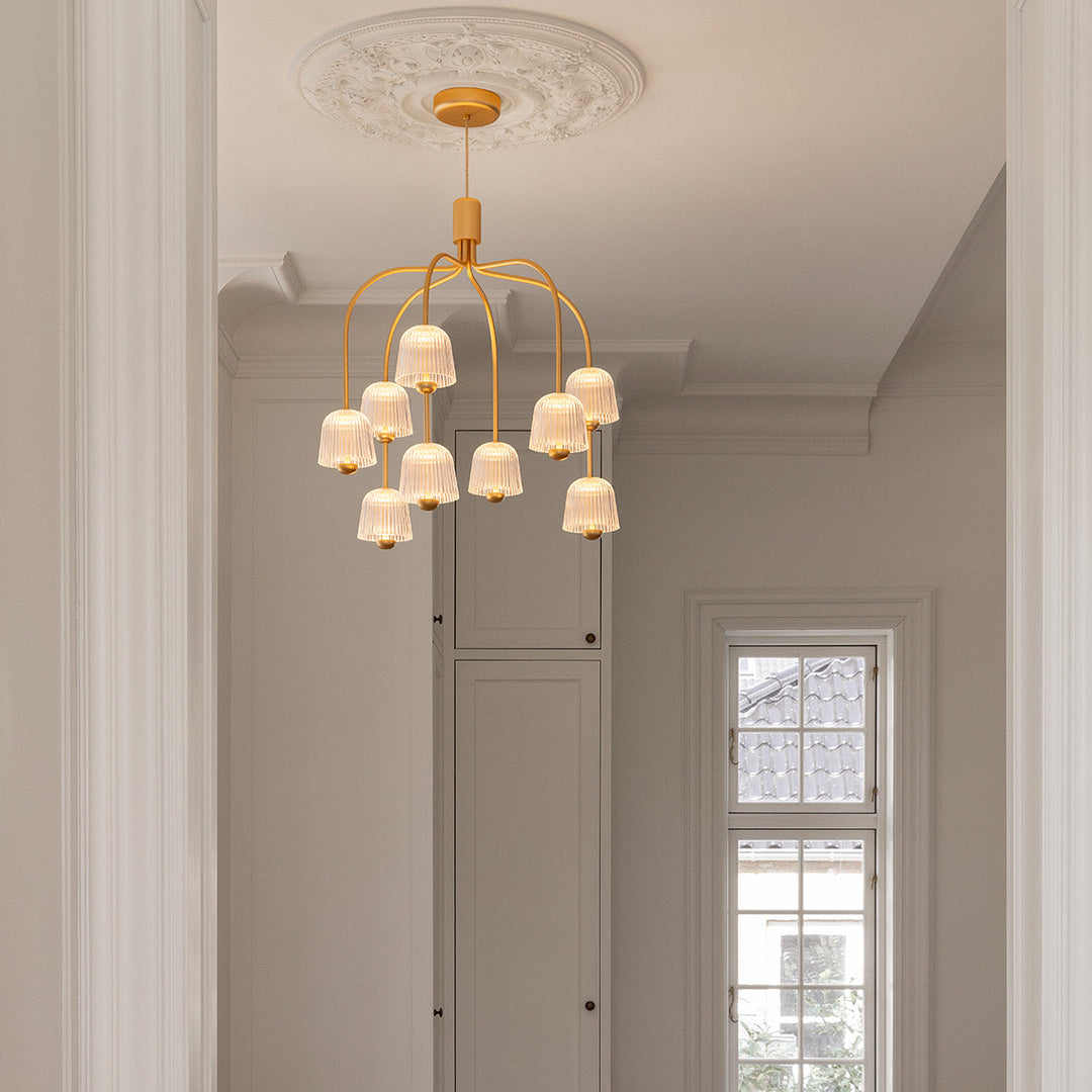 Asteea 9 takpendel 33W 2700 Kelvin - Dimbar-Takpendler-Nuura-Messing / Klar-Nua__2171101-Lightup.no