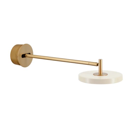 Asteria vegglampe lang til skjult anlegg-Vegglamper-Umage-Perle hvit / messing-2281C4264-Lightup.no