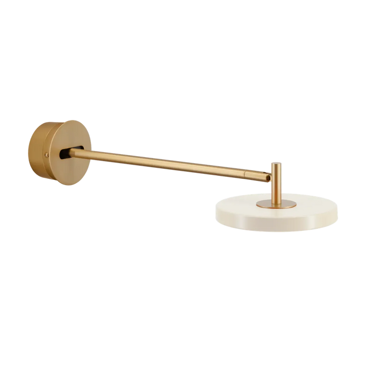 Asteria vegglampe lang til skjult anlegg-Vegglamper-Umage-Perle hvit / messing-2281C4264-Lightup.no