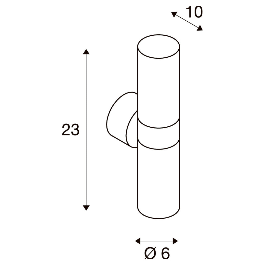 Astina vegglampe utendørs opp/ned IP44-Utebelysning vegg opp og ned-Slv-Aluminium-slv-228776-Lightup.no
