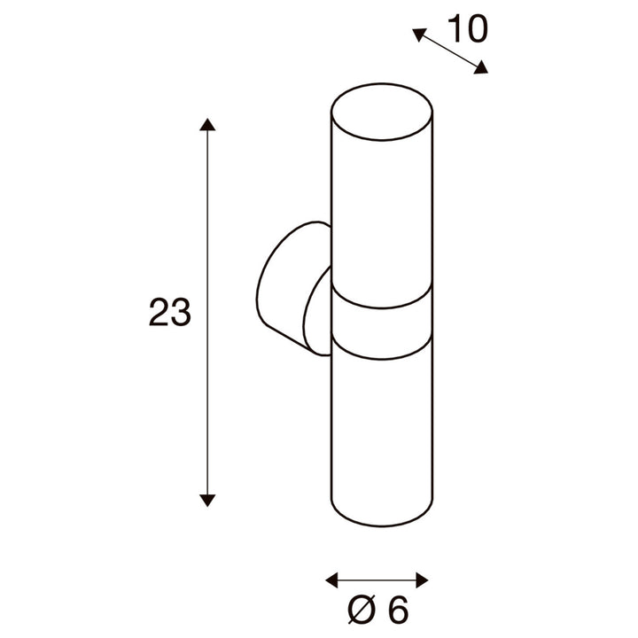 Astina vegglampe utendørs opp/ned IP44-Utebelysning vegg opp og ned-Slv-Aluminium-slv-228776-Lightup.no