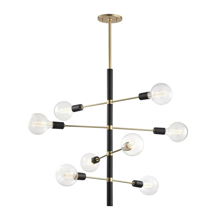 Astrid taklampe - Ø70cm-Taklamper-Hudson Valley-Messing-Hud__H178808-AGB/BK-CE-Lightup.no