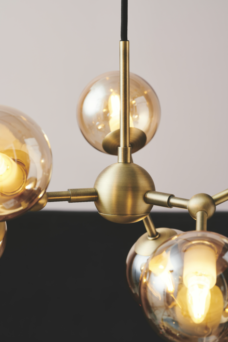Atom pendel mini - Amber-Takpendler-Halo Designs-5705639736560-Lightup.no