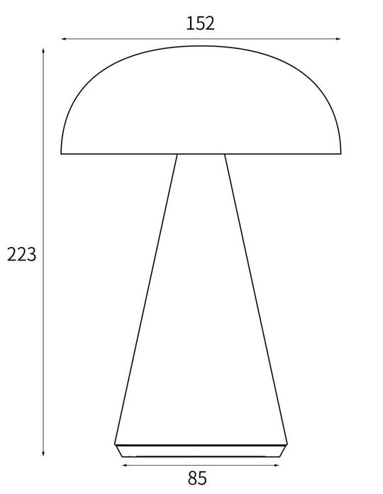 Aura oppladbar bordlampe 2,2W 2200 Kelvin IP44 - Dimbar-Bordlamper-NorDesign-Svart / Messingfarget-171310305-Lightup.no