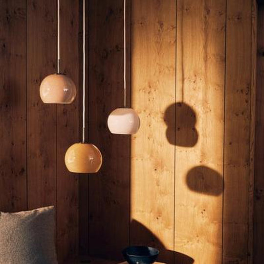 Ball takpendel Glass Ø18 cm-Takpendler-Frandsen-Hvit-137728-Lightup.no