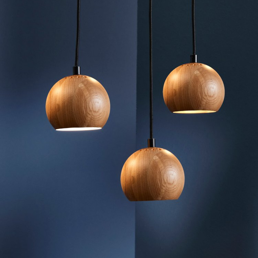 Ball takpendel Ø12 cm-Takpendler-Frandsen-Valnøtt-136654-Lightup.no