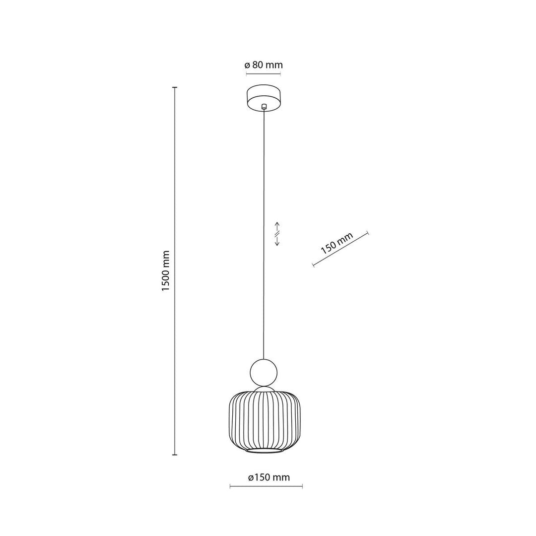 Ballo takpendel 1-lys-Takpendler-TK Lighting-Hvit / Trefarget-TK-11049-Lightup.no