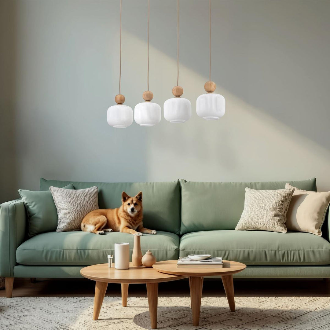 Ballo takpendel 4-lys-Takpendler-TK Lighting-Hvit / Trefarget-TK-11051-Lightup.no