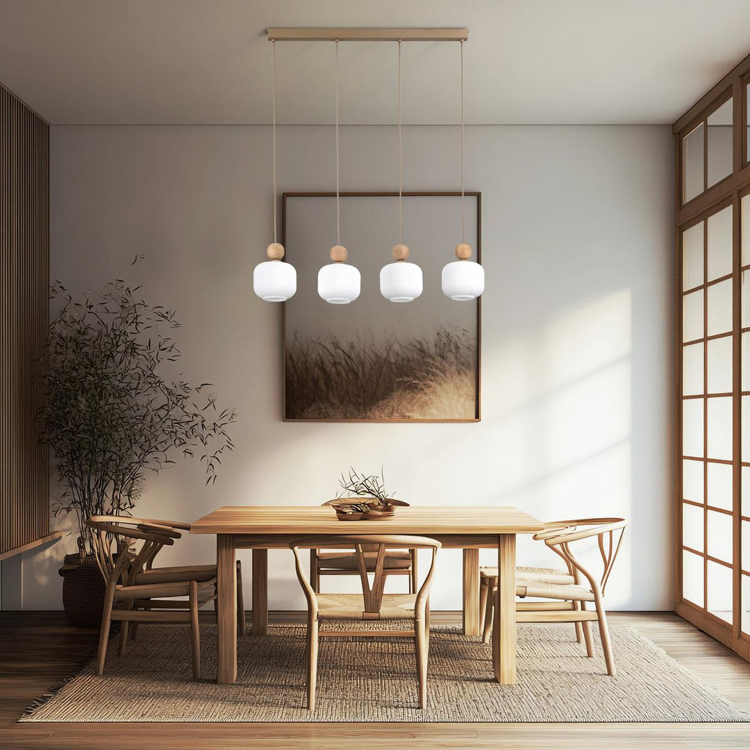 Ballo takpendel 4-lys-Takpendler-TK Lighting-Hvit / Trefarget-TK-11051-Lightup.no