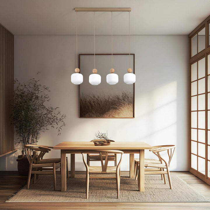 Ballo takpendel 4-lys-Takpendler-TK Lighting-Hvit / Trefarget-TK-11051-Lightup.no