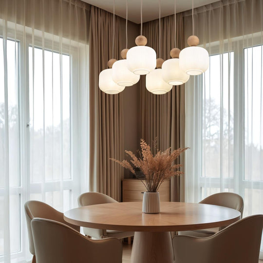 Ballo takpendel 6-lys-Takpendler-TK Lighting-Hvit / Trefarget-TK-11052-Lightup.no