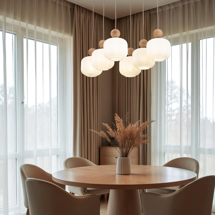 Ballo takpendel 6-lys-Takpendler-TK Lighting-Hvit / Trefarget-TK-11052-Lightup.no