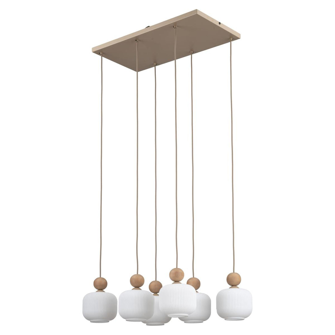 Ballo takpendel 6-lys-Takpendler-TK Lighting-Hvit / Trefarget-TK-11052-Lightup.no