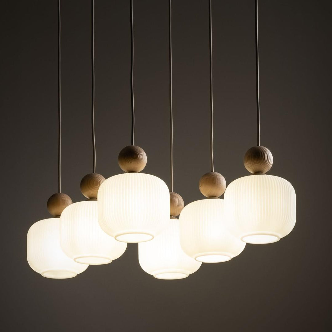 Ballo takpendel 6-lys-Takpendler-TK Lighting-Hvit / Trefarget-TK-11052-Lightup.no