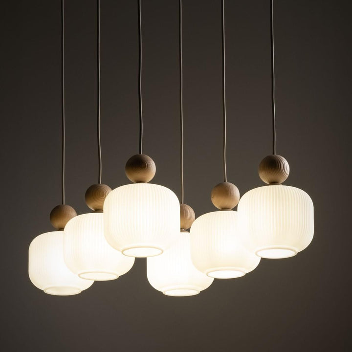 Ballo takpendel 6-lys-Takpendler-TK Lighting-Hvit / Trefarget-TK-11052-Lightup.no