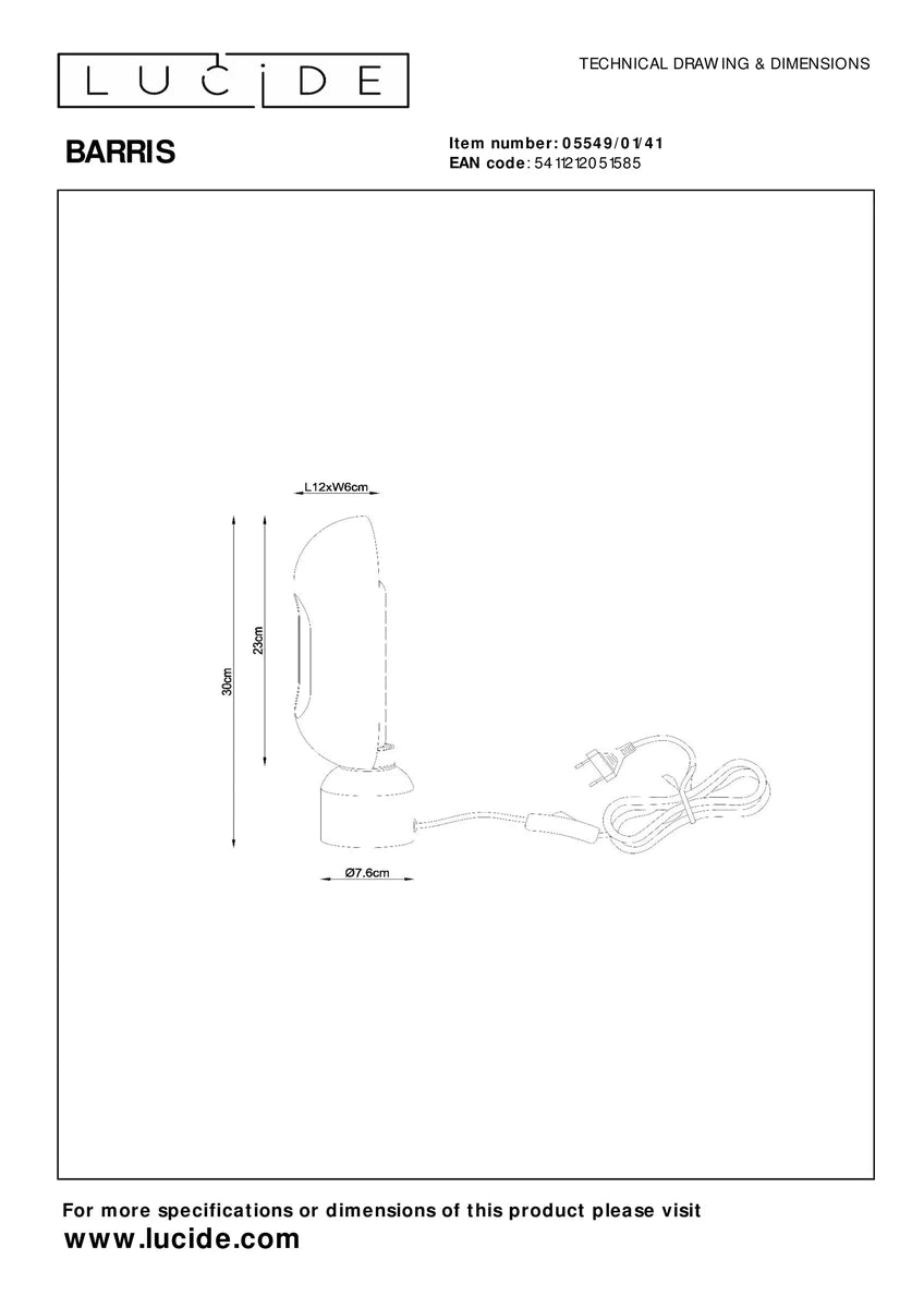 Barris bordlampe-Bordlamper-Lucide-Taupe-LC05549/01/41-Lightup.no