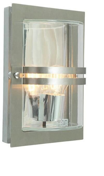 Basel 660 utelampe-Utebelysning vegg veggskjold-Norlys-Rustfritt stål-3185268-Lightup.no