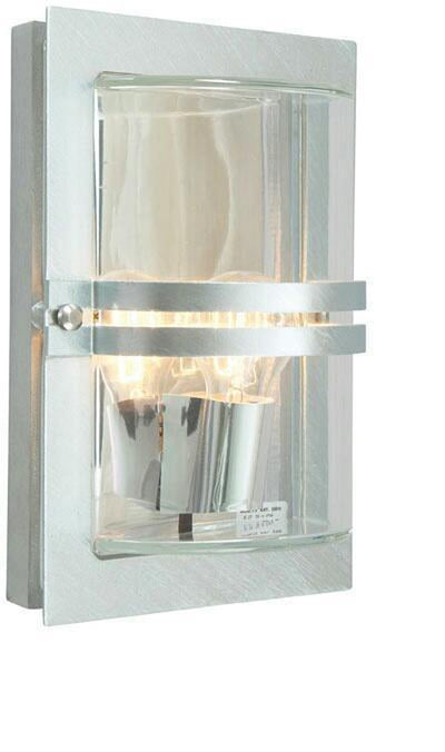 Basel 660 utelampe-Utebelysning vegg veggskjold-Norlys-Galvanisert stål-3185393-Lightup.no