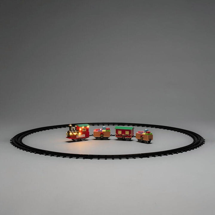 Batteridrevet juletog på skinner – Ø106 cm-Julebelysning dekor og pynt-Konstsmide-Flerfarget-4241-000-Lightup.no