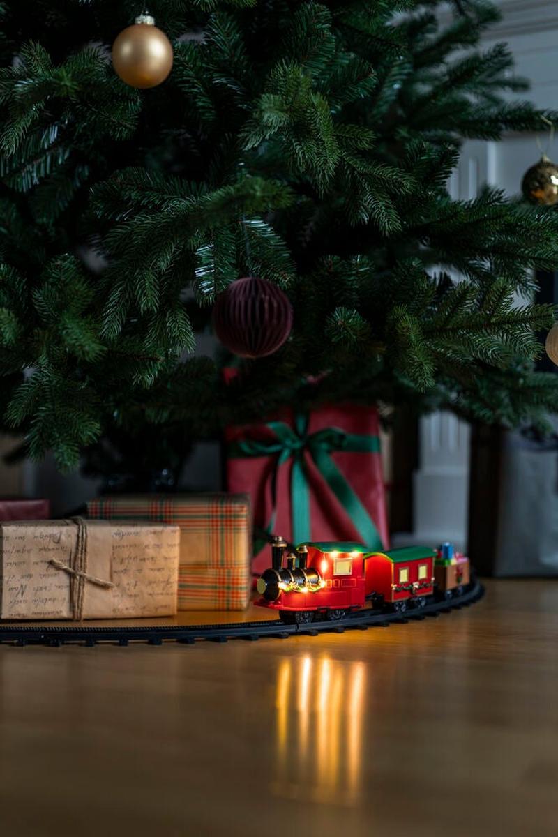 Batteridrevet juletog på skinner – Ø106 cm-Julebelysning dekor og pynt-Konstsmide-Flerfarget-4241-000-Lightup.no