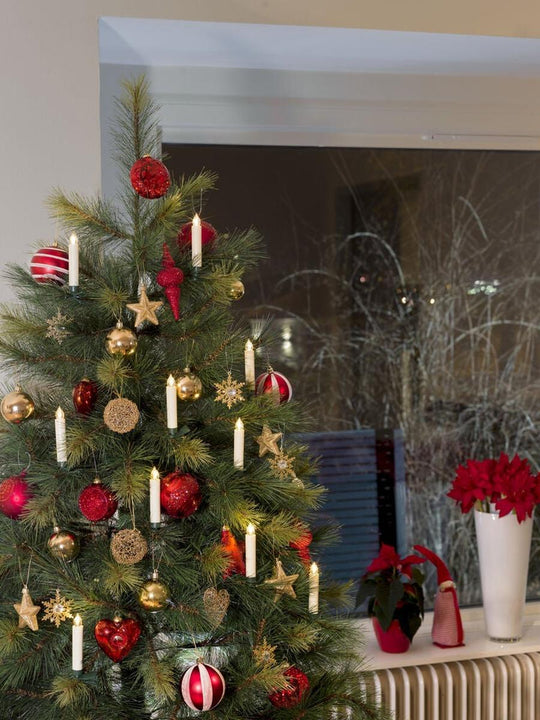 Batteridrevne juletrelys med fjernkontroll – 10 LED-Julebelysning juletrelys og slynger-Konstsmide-Hvit-1900-100-Lightup.no