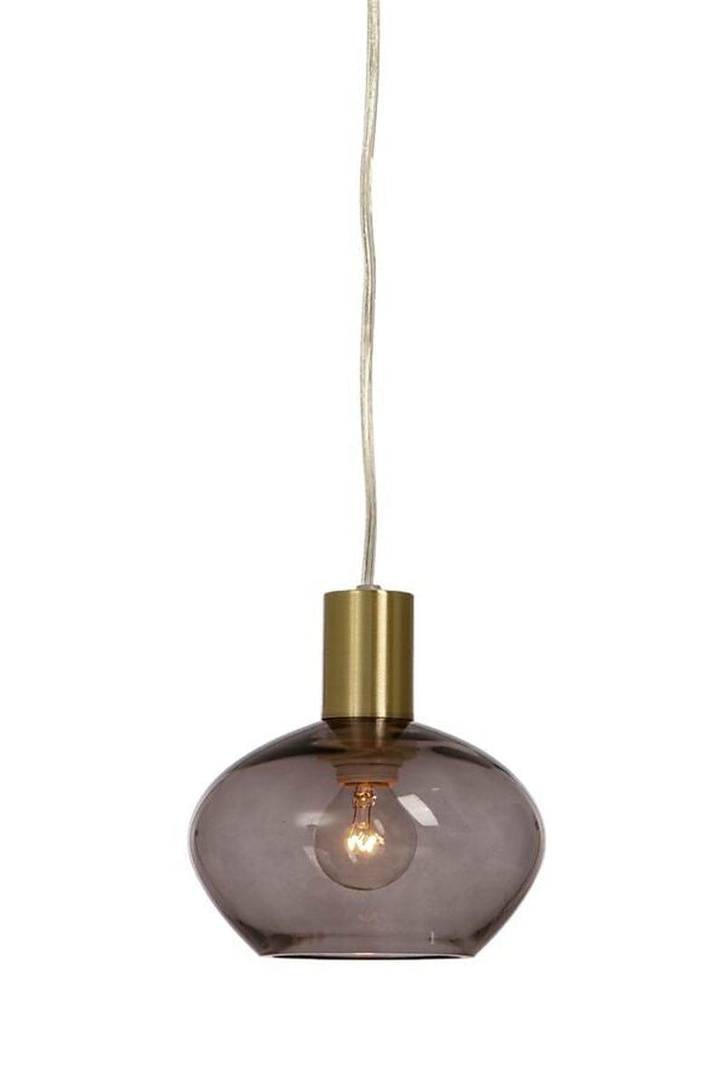 Bell vinduspendel 4 meter ledning m/stikkontakt - Røyk/messingfarget-Takpendler-Aneta Lighting-15014-25-14-Lightup.no