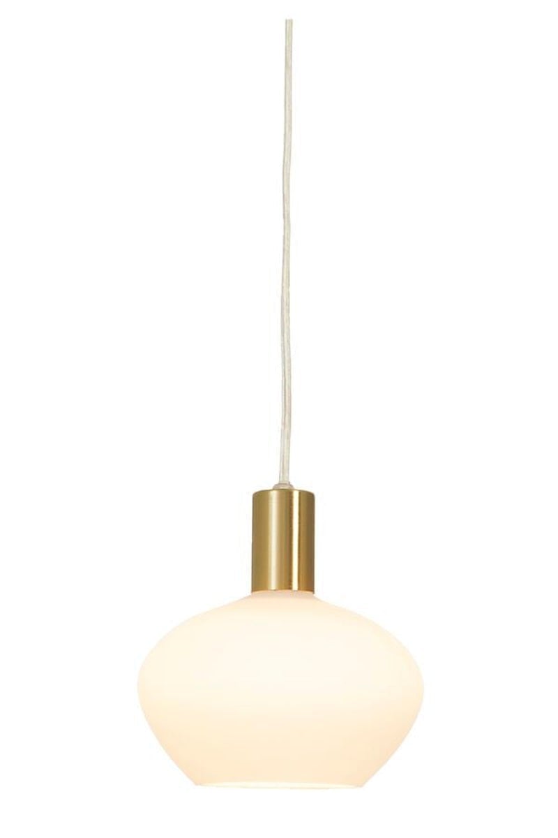 Bell vinduspendel 4 meter ledning m/stikkontakt-Takpendler-Aneta Lighting-Messing / Amber-15014-25-41-Lightup.no