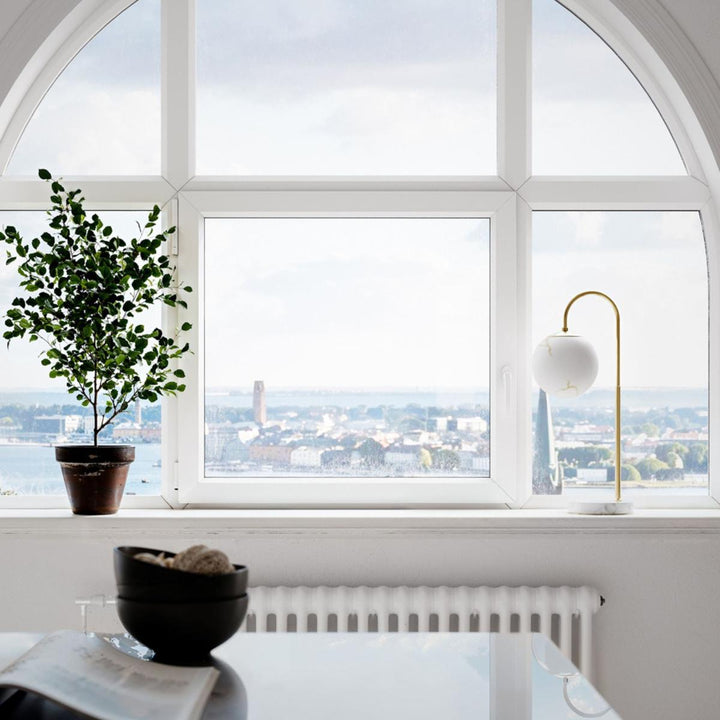 Bellagio bordlampe-Bordlamper-By Rydens-Messing/opal-Brs-4024620-5000-Lightup.no