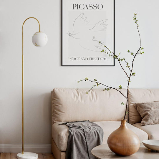 Bellagio gulvlampe-Gulvlamper-By Rydens-Messing/opal-Brs-4101050-5000-Lightup.no