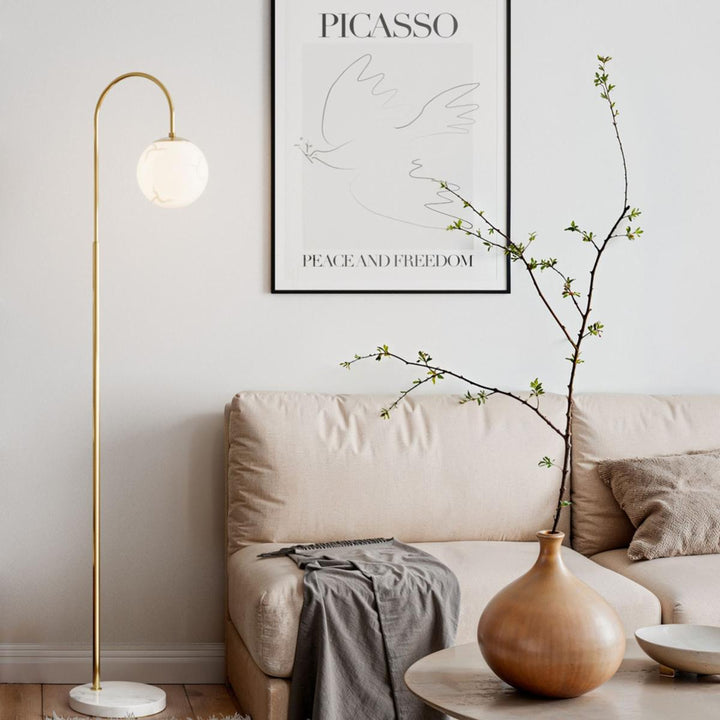 Bellagio gulvlampe-Gulvlamper-By Rydens-Messing/opal-Brs-4101050-5000-Lightup.no