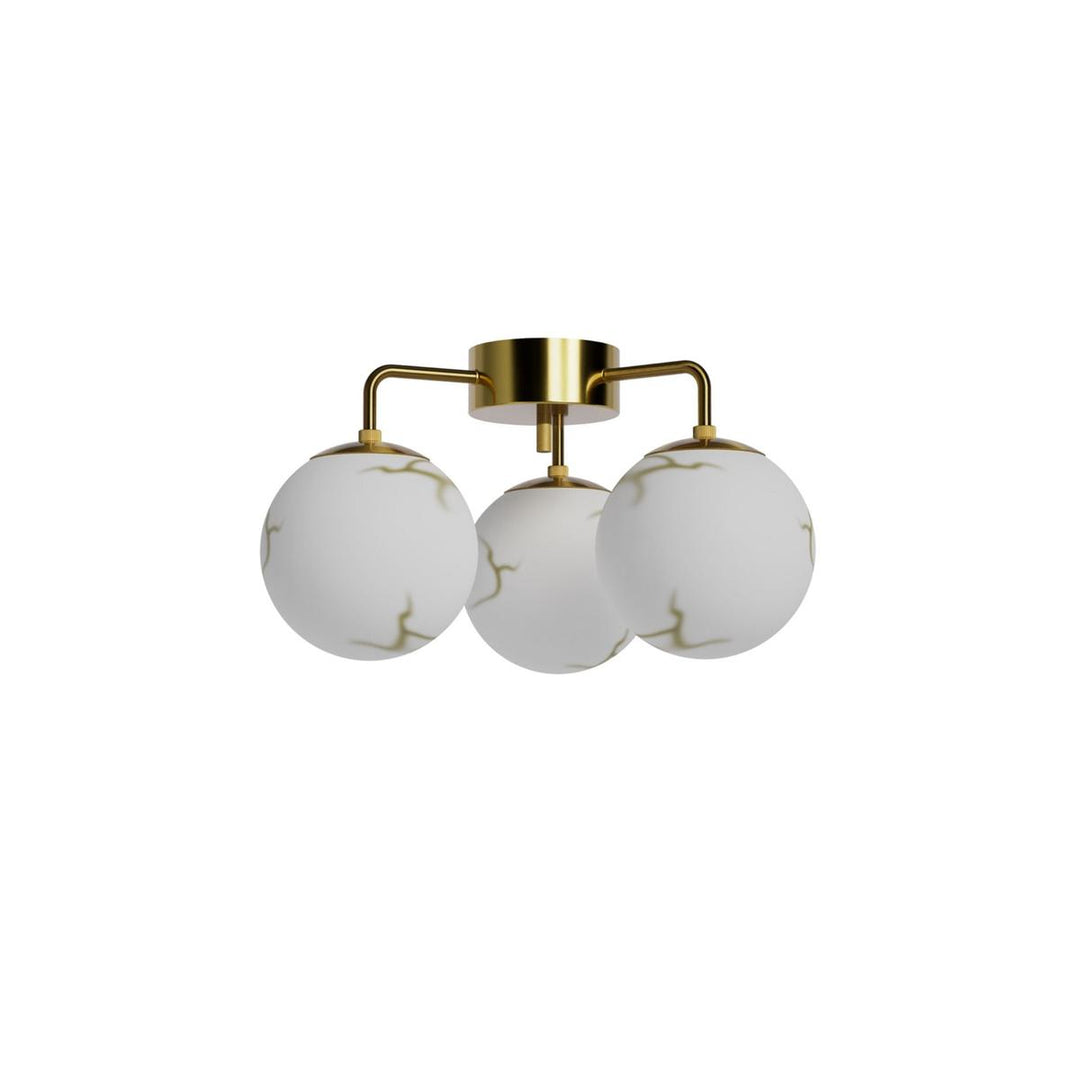 Bellagio taklampe 3 lys-Taklamper-By Rydens-Messing/opal-Brs-4202550-5000-Lightup.no