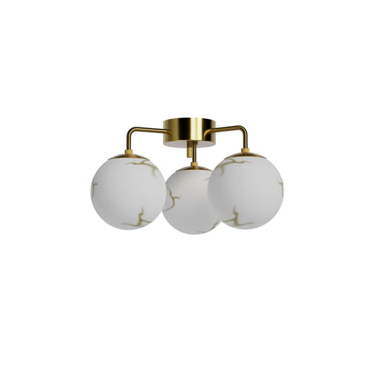 Bellagio taklampe 3 lys-Taklamper-By Rydens-Messing/opal-Brs-4202550-5000-Lightup.no