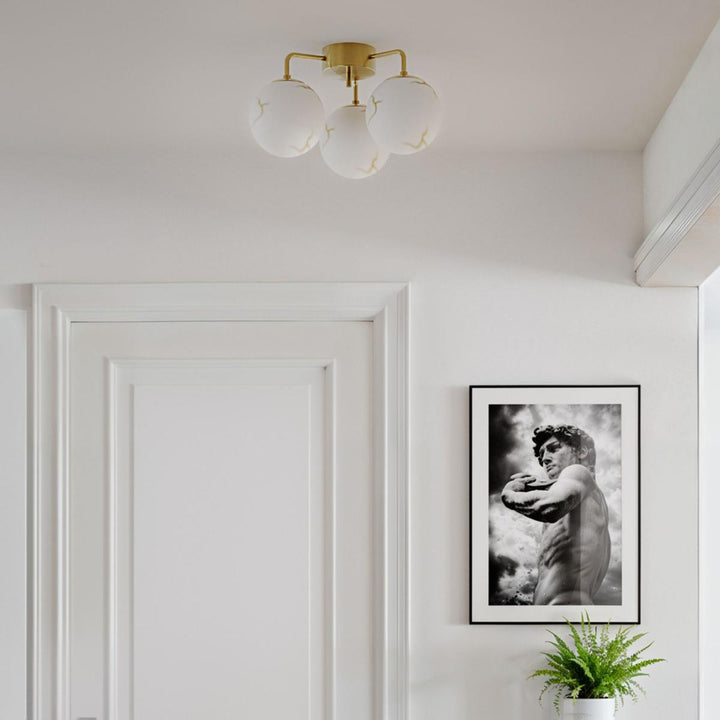 Bellagio taklampe 3 lys-Taklamper-By Rydens-Messing/opal-Brs-4202550-5000-Lightup.no