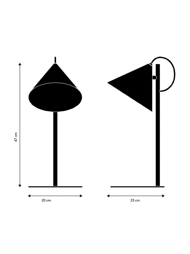 Benjamin bordlampe 47 cm - Svart-Bordlamper-Frandsen-101379-Lightup.no